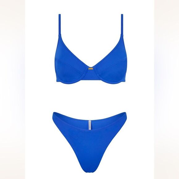 Gooseberry So Chic Bikini Set Sculpting Top & Bottom In Royal Blue Size XS/S - Picture 16 of 16
